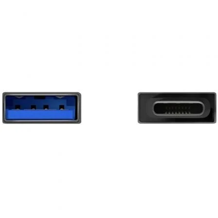 Aisens Mini Adaptador Aluminio USB 3.2 Gen1 Gris (USB-C Macho a USB-A Hembra)